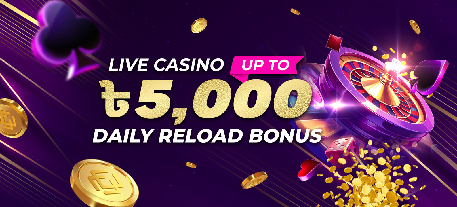 Casino 20% Daily Reload Bonus 5,000 BDT