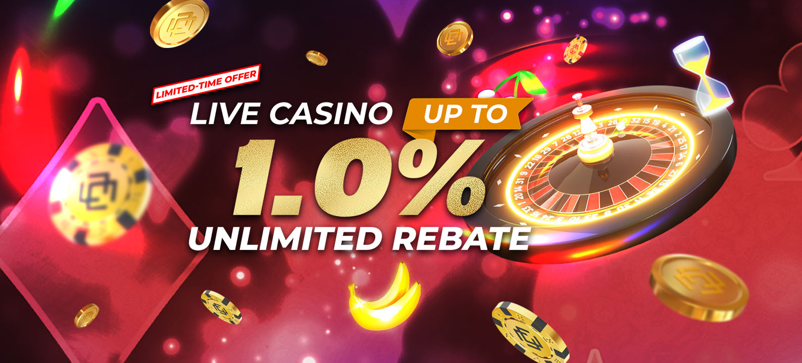 Casino 1.0% Unlimited Daily Rebate