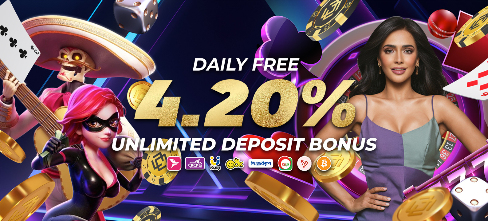 Daily Free 4.20% Unlimited Bonus Deposit