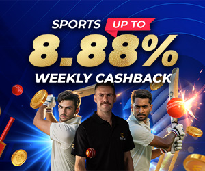 Sports 8.88% Weekly Cashback