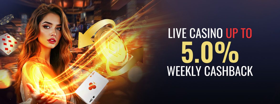 Casino 5% Weekly Cashback Casino 5% Weekly Cashback